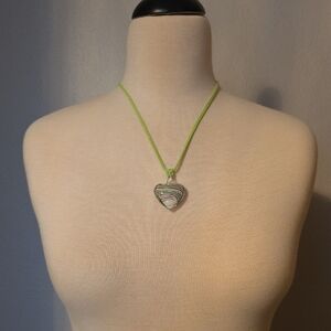 Green Heart Pendant Necklace